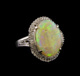 6.02 ctw Opal and Diamond Ring - Platinum