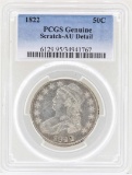1822 Capped Bust Half Dollar Coin PCGS Genuine AU Details