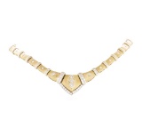 2.15 ctw Diamond Necklace - 14KT Yellow And White Gold