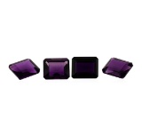 23.58 ctw. Natural Emerald Cut Amethyst Parcel of Four