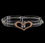 0.29 ctw Diamond Bracelet - 14KT White Gold