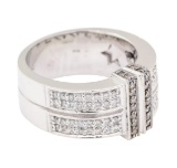 0.88 ctw Diamond Ring - 14KT White Gold