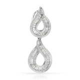 18k White Gold 0.52CTW Diamond Pendant, (SI3/H-I)