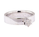 0.50 ctw Diamond Solitaire Ring - 14KT White Gold