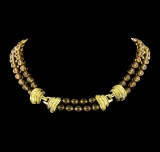 0.53 ctw Diamond Necklace - 18KT Yellow Gold