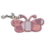 Coach Purple Leather Patchwork Butterfly Charm