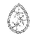 14k White Gold 0.33CTW Diamond Pendant, (SI3/G-H)