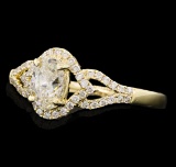 0.97 ctw Diamond Ring - 14KT Yellow Gold