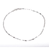 White Gold Link Ankle Bracelet