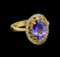 14KT Yellow Gold 2.45 ctw Tanzanite and Diamond Ring