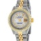 Rolex Ladies 2 Tone Mother Of Pearl String Diamond Datejust Wristwatch