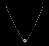 0.35 ctw Diamond Necklace - 14KT Rose Gold