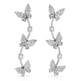 18k White Gold 1.45CTW Diamond Earrings, (SI1-SI2/G-H)