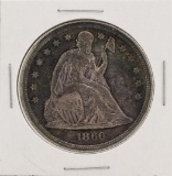 1860-O No Motto $1 Seated Liberty Silver Dollar Coin