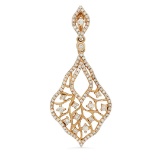 14k Rose Gold 0.64CTW Diamond Pendant, (I1/I)