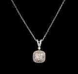 0.68 ctw Diamond Necklace - 14KT White Gold