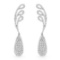 18k White Gold 4.80CTW Diamond Earrings, (SI1/G-H)