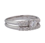 0.5 ctw Diamond Ring - 14KT White Gold