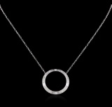 0.50 ctw Diamond Necklace - 14KT White Gold