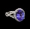 14KT White Gold 5.12 ctw Tanzanite and Diamond Ring