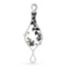 18k White Gold 3.75CTW Diamond and Black Diamonds and Brown Diamonds Pendant, (S