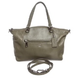 Coach Olive Green Leather Two-Way Handbag