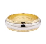 Tiffany and Company Two-Tone Band - 18KT Yellow Gold and Platinum