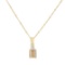 14KT Yellow Gold 2.13 ctw Morganite and Diamond Pendant With Chain