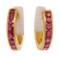 18KT Yellow Gold 1.08 ctw Ruby Earrings