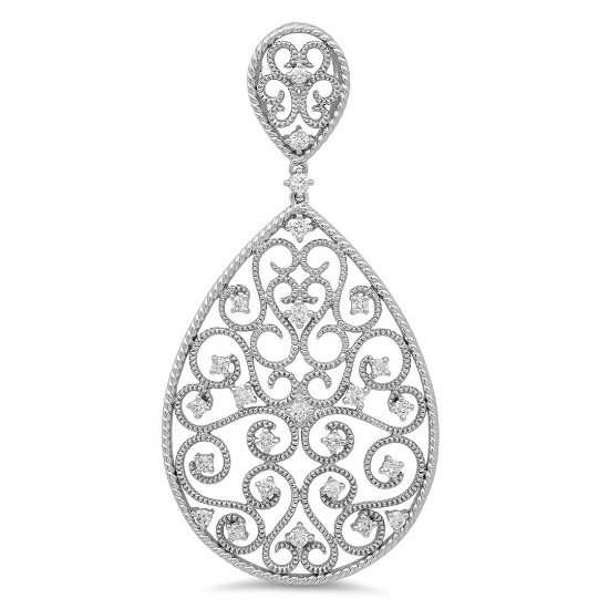 14k Gold 0.71CTW Diamond Pendant, (SI3-I1/G-H)