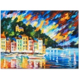 Portofino Harbor - Italy by Afremov, Leonid