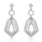 18k White Gold 1.01CTW Diamond Earrings, (SI1-SI3/G-H)
