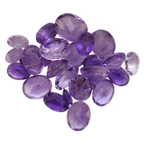 28.54 ctw Oval Mixed Amethyst Parcel