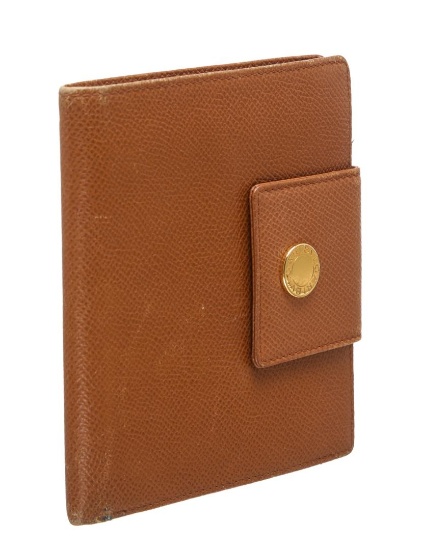 Bvlgari Brown Leather Bifold Wallet