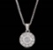 14KT White Gold 0.90 ctw Diamond Pendant With Chain