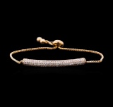 1.45 ctw Diamond Bracelet - 14KT Rose Gold