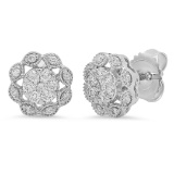 14k Gold 0.37CTW Diamond Earrings, (I1-I2/H-I)