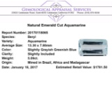 5.09 ct.Natural Emerald Cut Aquamarine