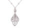 1.96 ctw Diamond Pendant & Chain - 18KT White Gold