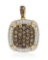 14k Yellow Gold 0.94CTW Diamond and Brown Diamonds Pendant, (SI/H-I)