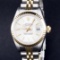 Rolex Ladies 2 Tone 14K White Index Datejust Wristwatch With Rolex Box