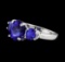 2.59 ctw Tanzanite Ring - Platinum