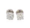 0.97 ctw Diamond Stud Earrings - 14KT White Gold