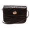 For the Art Brown Croc Leather Crossbody Bag