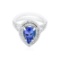 14KT White Gold 2.40 ctw Tanzanite and Diamond Ring