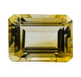 11.36 ct.Natural Emerald Cut Citrine Quartz