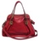 Chloe Red Grained Leather Paraty Small Satchel Handbag