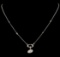 0.68 ctw Diamond Necklace - 14KT White Gold