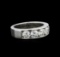 GIA Certified 1.64 ctw Diamond Wedding Band - 14KT White Gold