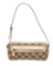 Salvatore Ferragamo Brown Creme Canvas Leather Shoulder Bag